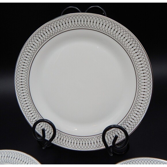 Tirschenreuth Bavaria The Elgin Salad Plates Set of 4 Germany 7-1/2 Inch Silver - Picture 3 of 12